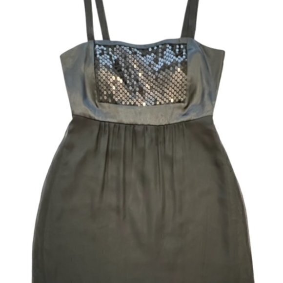 110 West DRESS SEQUINS CHIFFON WOMEN'S DRESS SIZE 12 Shiny Party Holiday - Picture 14 of 16